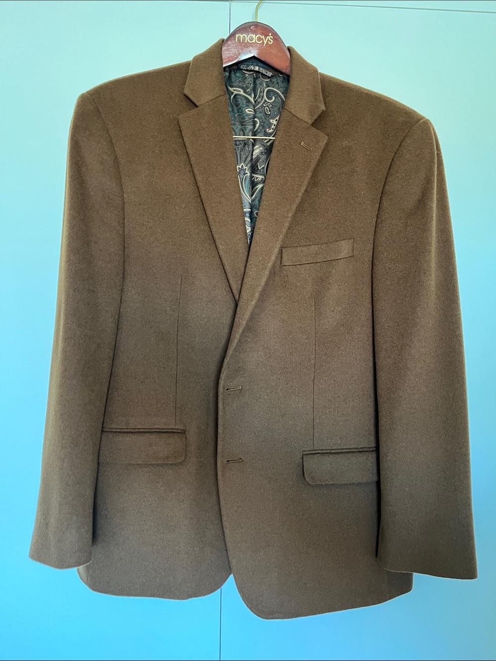 Macy's Men's Dark Brown Wool Sport Coat